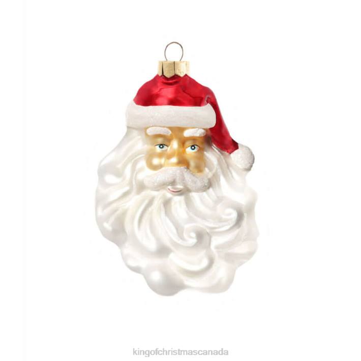 King of Christmas Accessories Santa Glass Ornament (4 Pack) DBVN147