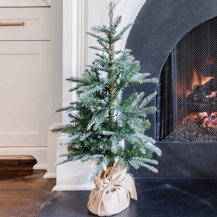 King of Christmas Accessories 3' Noble Fir Tabletop Tree with 70 Warm White LED Lights DBVN100