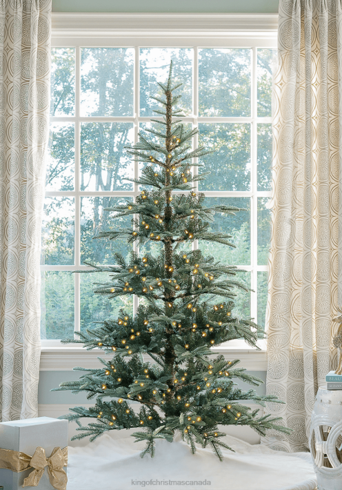 King of Christmas Accessories 7' Noble Fir Artificial Christmas Tree with 500 Warm White LED Lights DBVN23