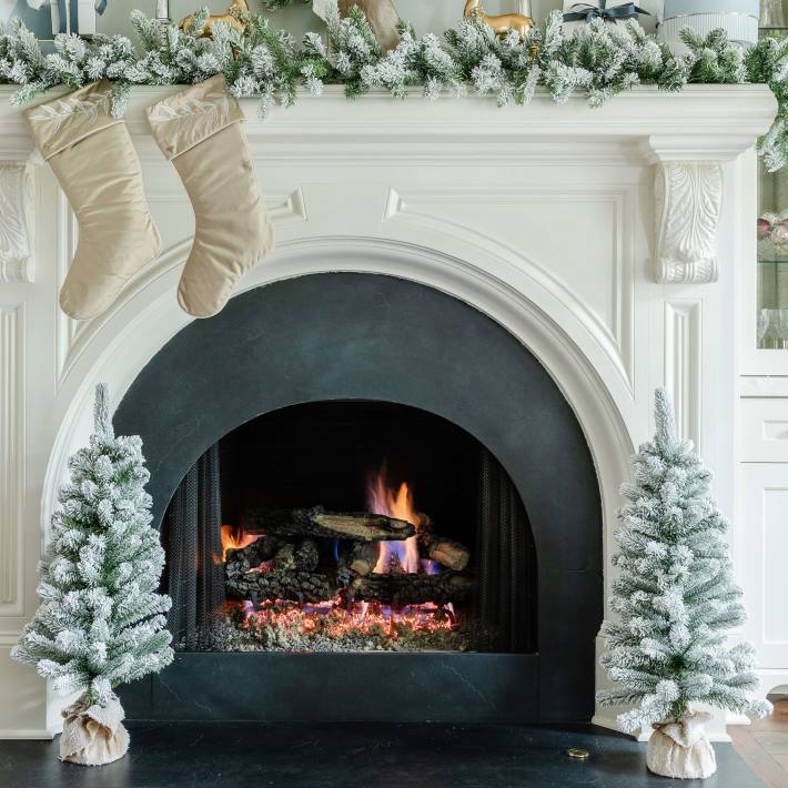 King of Christmas Accessories 3' Flock Artificial Christmas Tabletop Tree Unlit (set of 2) DBVN102
