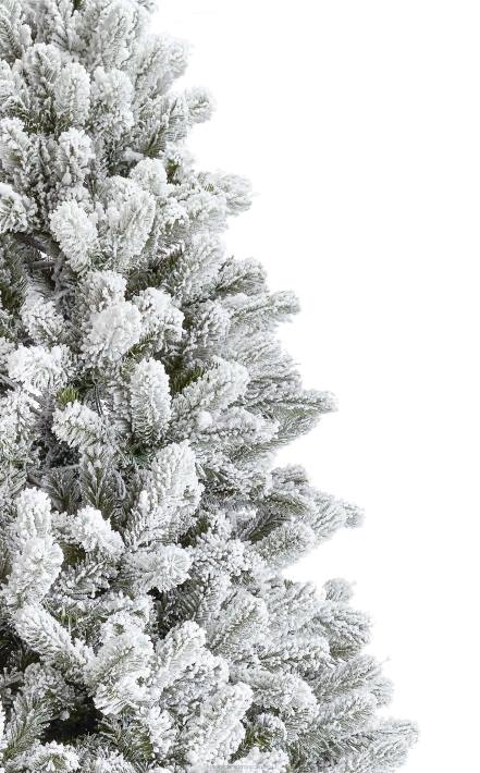 King of Christmas Accessories 6.5' Flock Slim Artificial Christmas Tree Unlit DBVN18