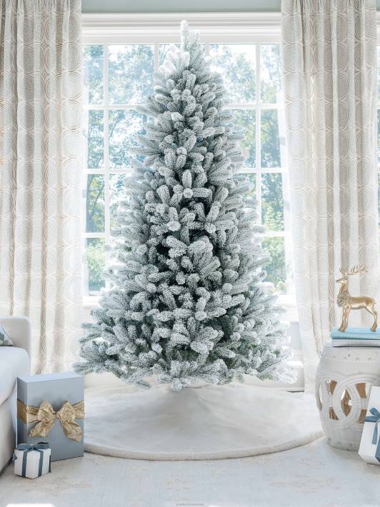 King of Christmas Accessories 7.5' Flock Artificial Tree Unlit DBVN39