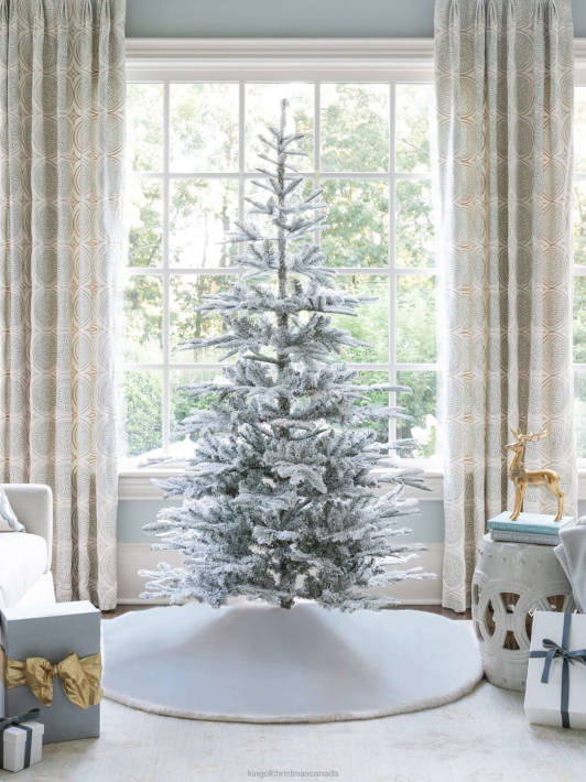 King of Christmas Accessories 7' Noble Flock Artificial Christmas Tree Unlit DBVN20