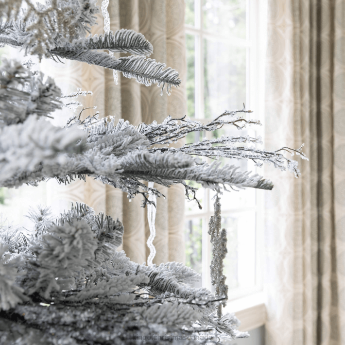 King of Christmas Accessories 7' Noble Flock Artificial Christmas Tree Unlit DBVN20