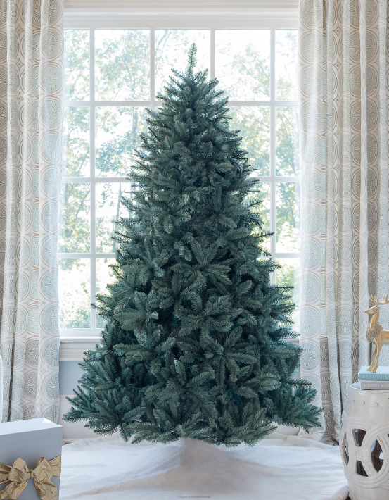 King of Christmas Accessories 7' Tribeca Spruce Blue Artificial Christmas Tree Unlit DBVN17